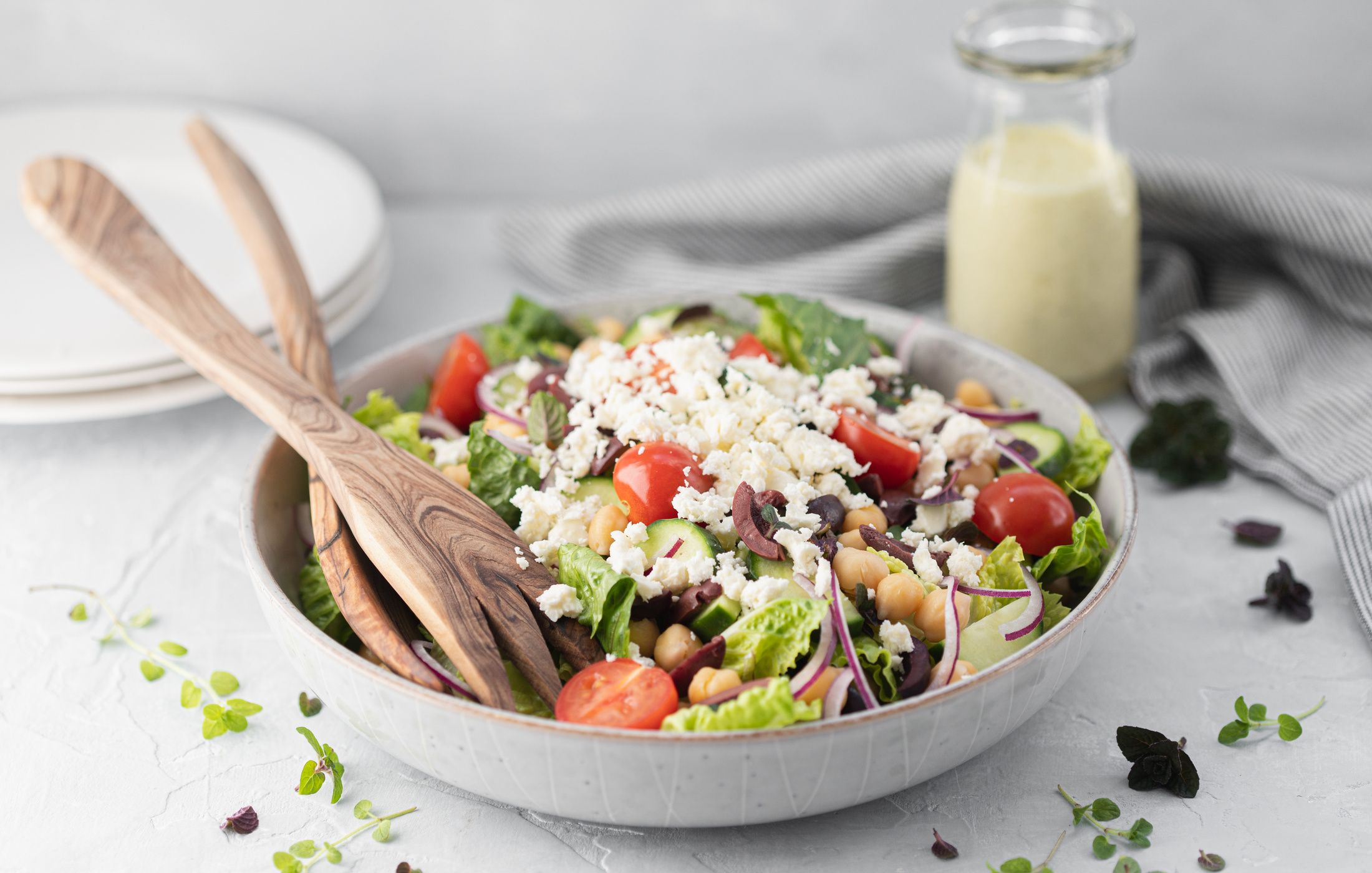 Greek Salad with Chickpeas